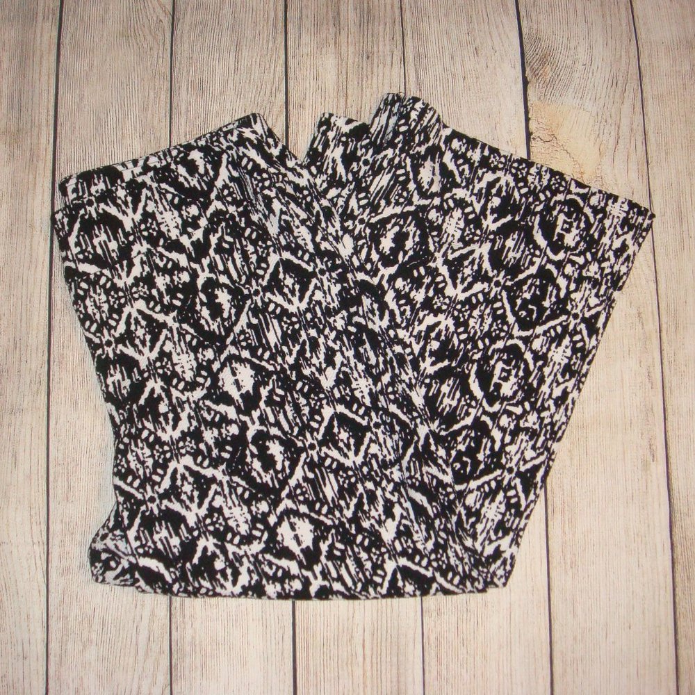 Ingredients Cropped Pull On Wide Leg Pants L